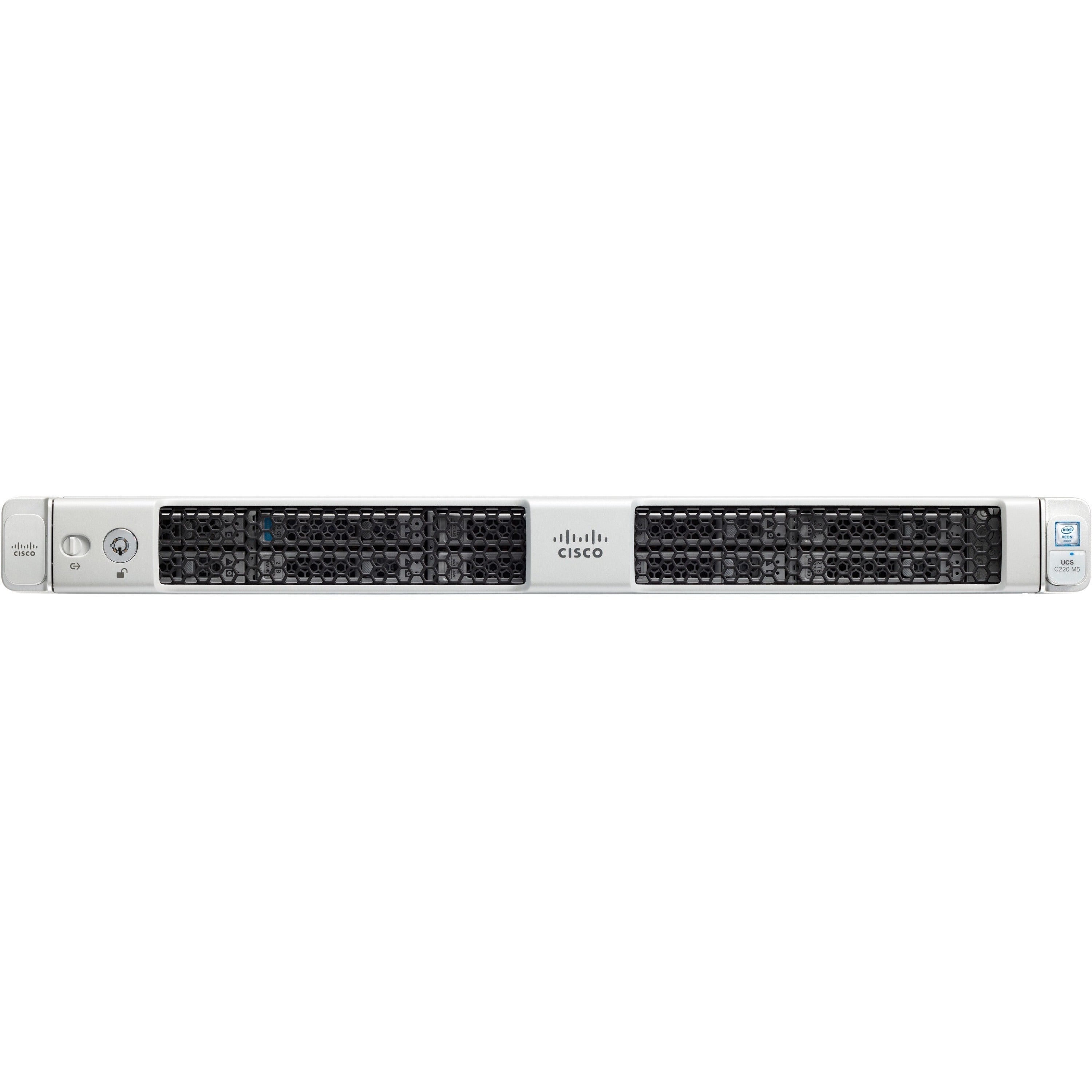 Cisco C220 M5 1U Rack Server - 2 x Intel Xeon Gold 5120 2.20 GHz - 64 GB RAM - 12Gb/s SAS Controller - UCS-SPR-C220M5-C1