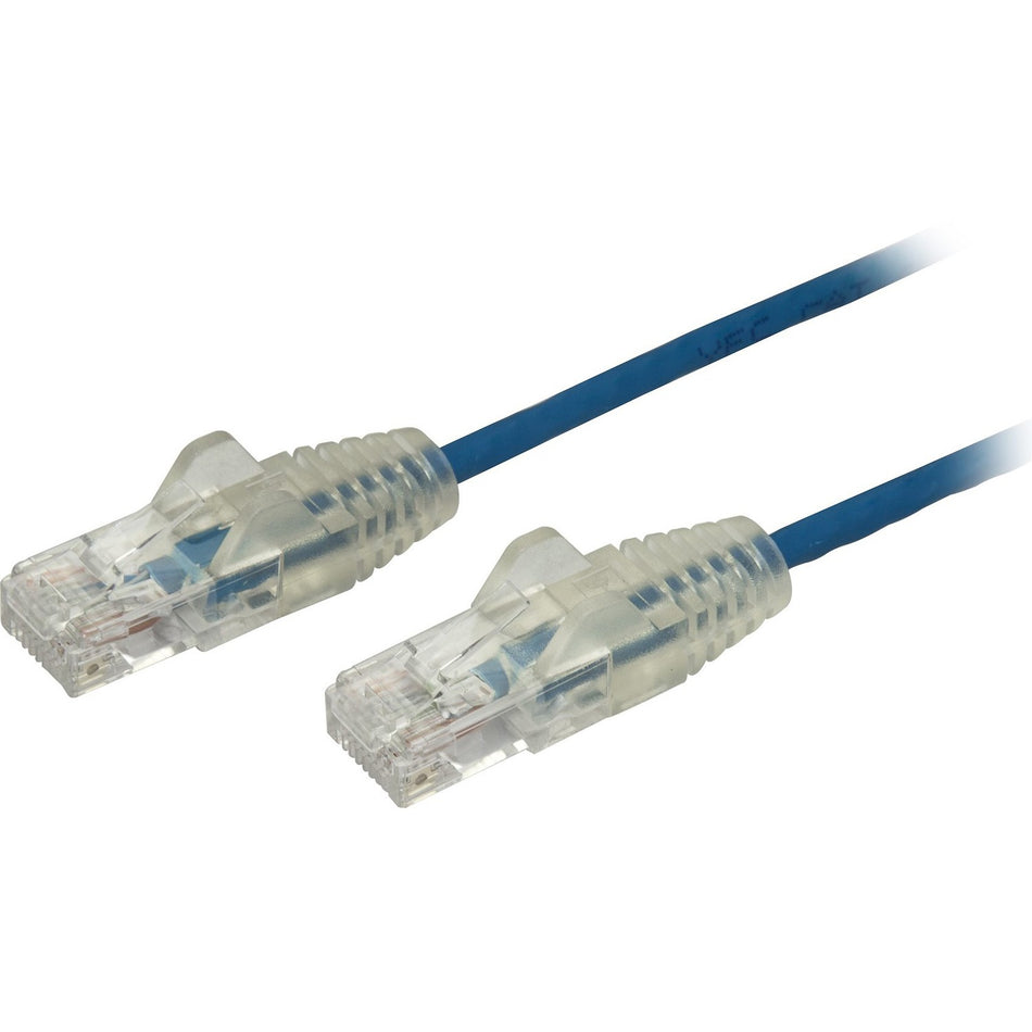 StarTech.com 6 ft CAT6 Cable - Slim CAT6 Patch Cord - Blue - Snagless RJ45 Connectors - Gigabit Ethernet Cable - 28 AWG - LSZH (N6PAT6BLS) - N6PAT6BLS