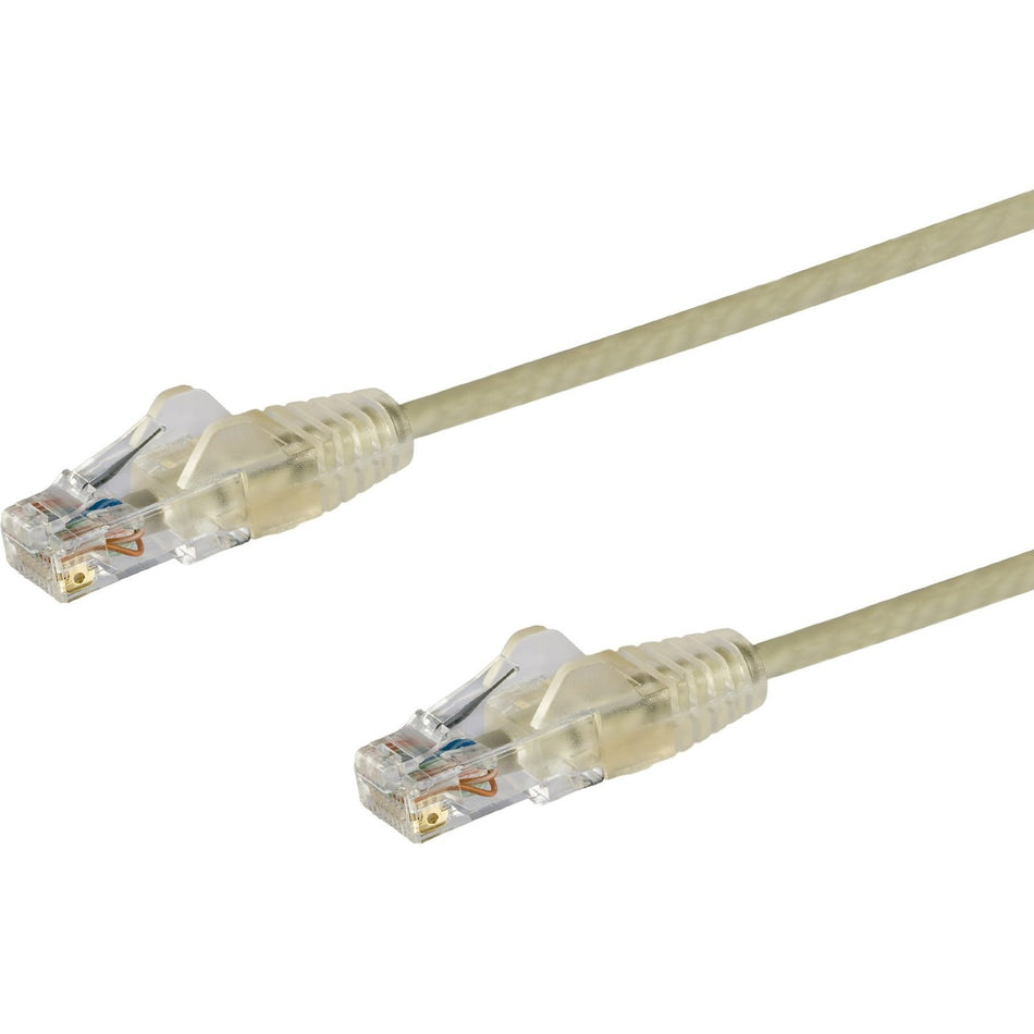 StarTech.com 10 ft CAT6 Cable - Slim CAT6 Patch Cord - Gray Snagless RJ45 Connectors - Gigabit Ethernet Cable - 28 AWG - LSZH (N6PAT10GRS) - N6PAT10GRS