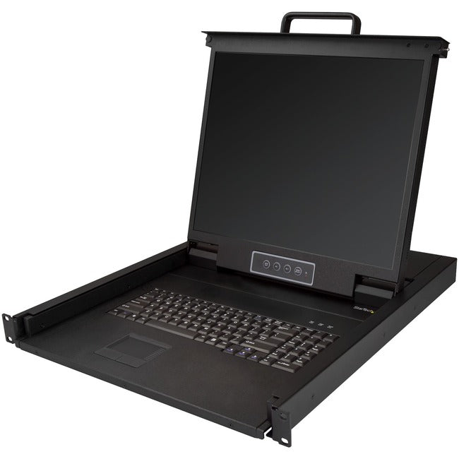 StarTech.com Rackmount KVM Console - 1U 19" LCD Monitor Single Port VGA KVM Server Rack Drawer includes Cables & Hardware - USB Support - RKCONS1901