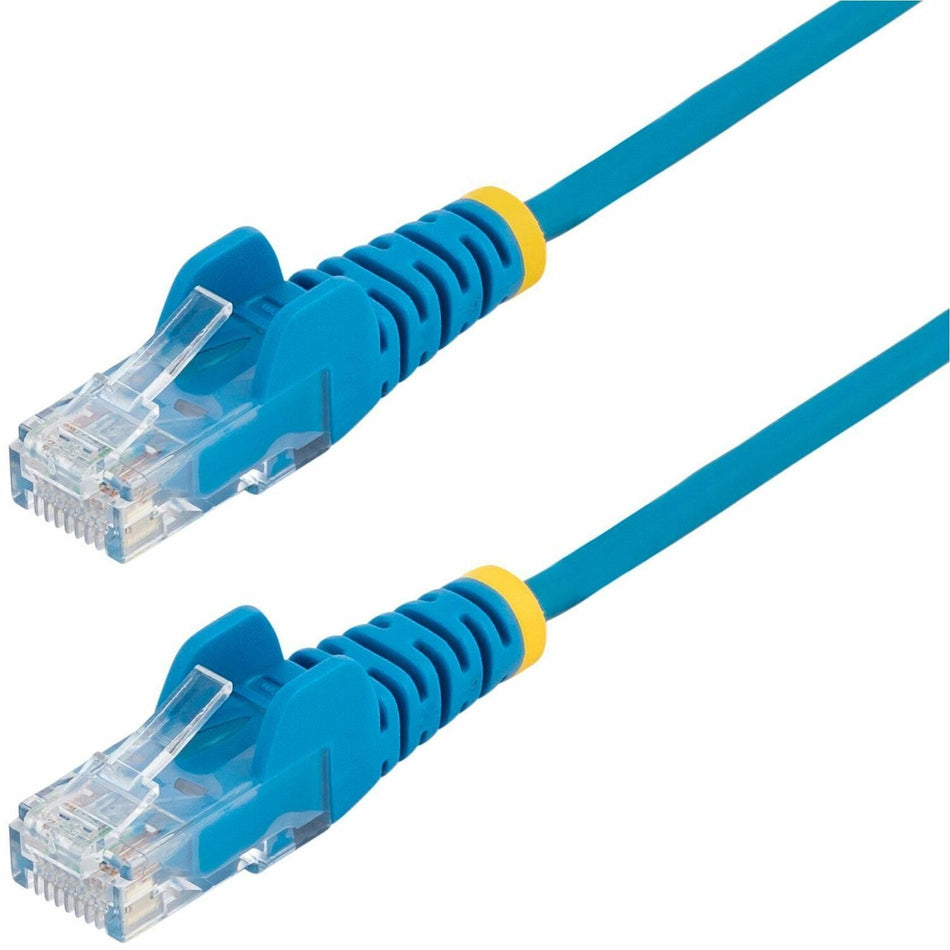 StarTech.com 1 ft CAT6 Cable - Slim CAT6 Patch Cord - Blue - Snagless RJ45 Connectors - Gigabit Ethernet Cable - 28 AWG - LSZH (N6PAT1BLS) - N6PAT1BLS