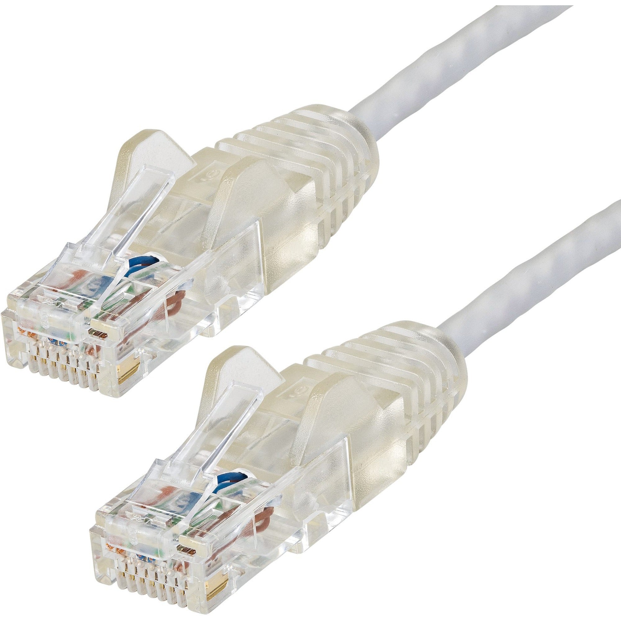 StarTech.com 1 ft CAT6 Cable - Slim CAT6 Patch Cord - Gray - Snagless RJ45 Connectors - Gigabit Ethernet Cable - 28 AWG - LSZH (N6PAT1GRS) - N6PAT1GRS