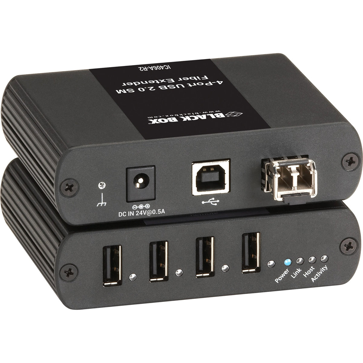 Black Box USB Extender - Single-Mode Fiber, 4-Port - IC406A-R2