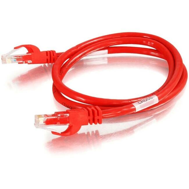 C2G 3ft Cat6 Snagless Unshielded (UTP) Ethernet Cable - Cat6 Network Crossover Cable - Red - 27861