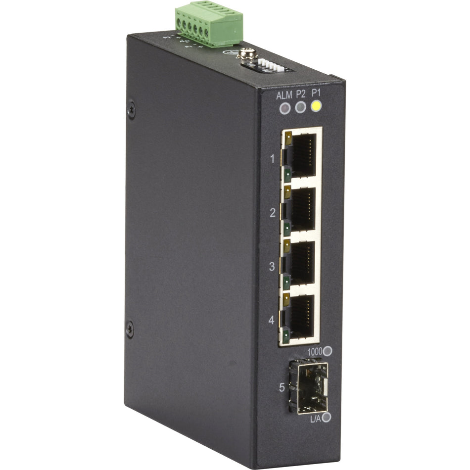 Black Box Industrial Gigabit Ethernet Switch - Extreme Temperature, 5-Port - LIG401A