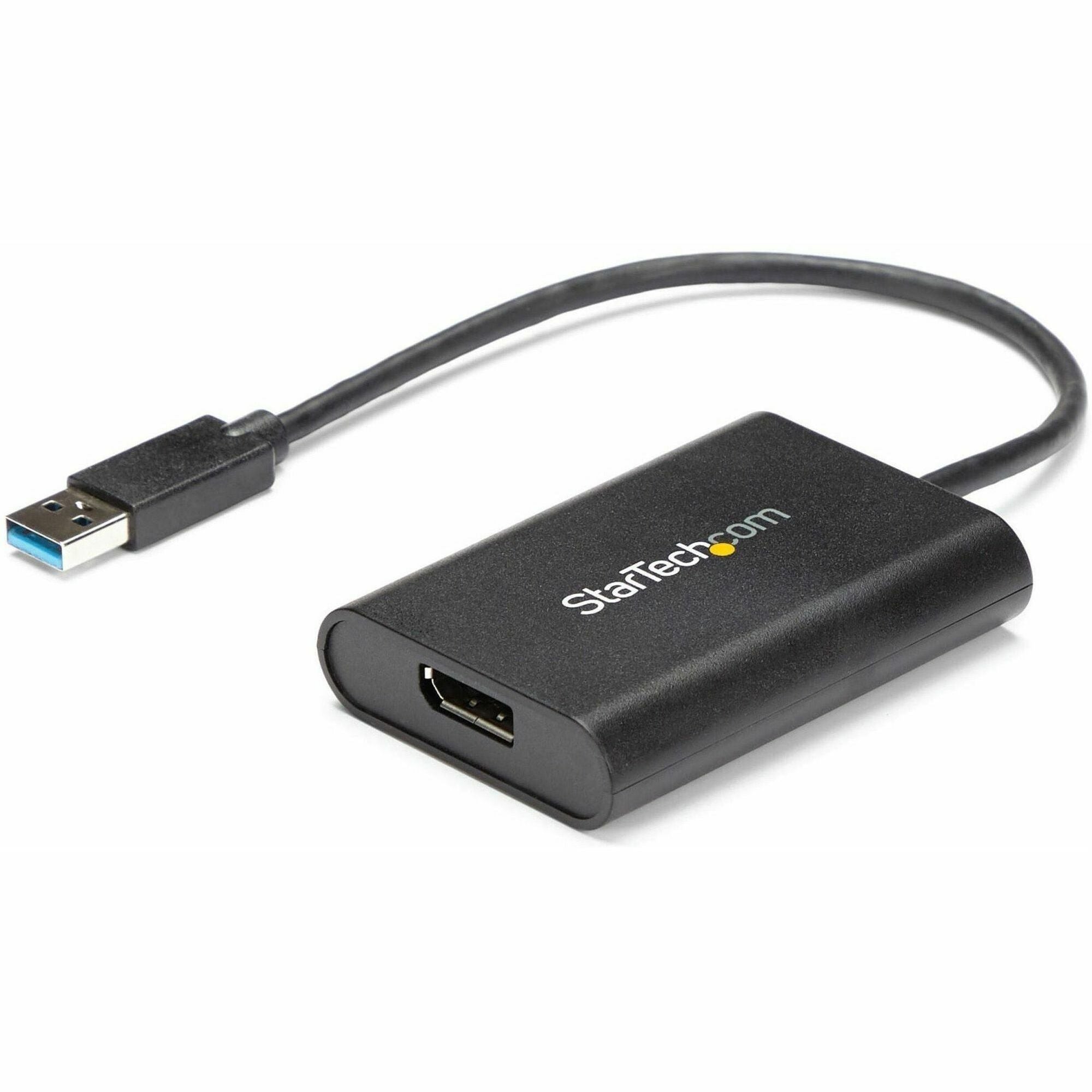 StarTech.com USB 3.0 to DisplayPort Adapter, USB DP Monitor Converter for Windows, 4K (no support for macOS/ChromeOS/Linux) - TAA - USB32DPES2