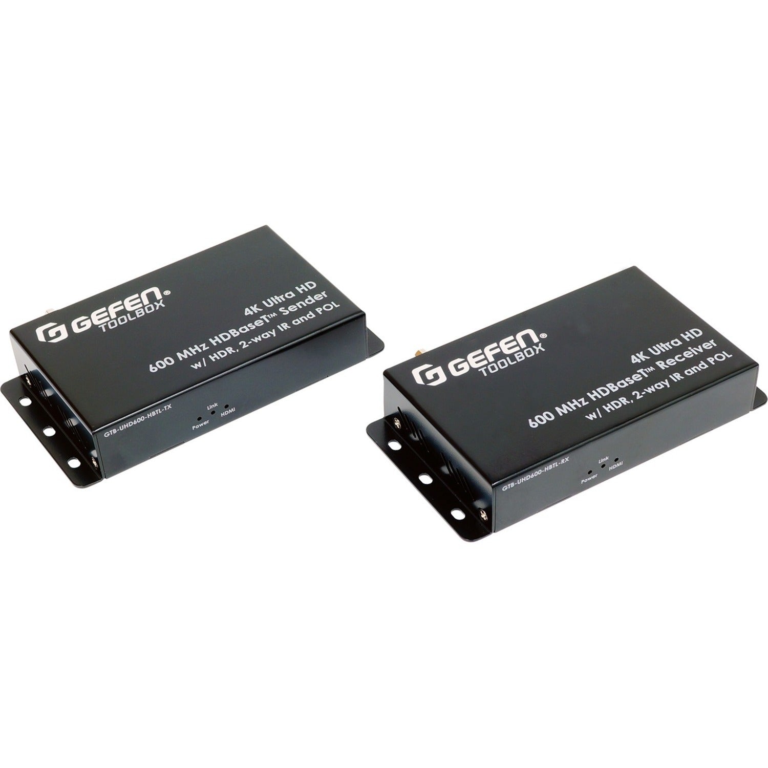 Gefen 4K Ultra HD 600 MHz HDBaseT Extender w/ HDR, 2-Way IR, And POL - GTB-UHD600-HBTL