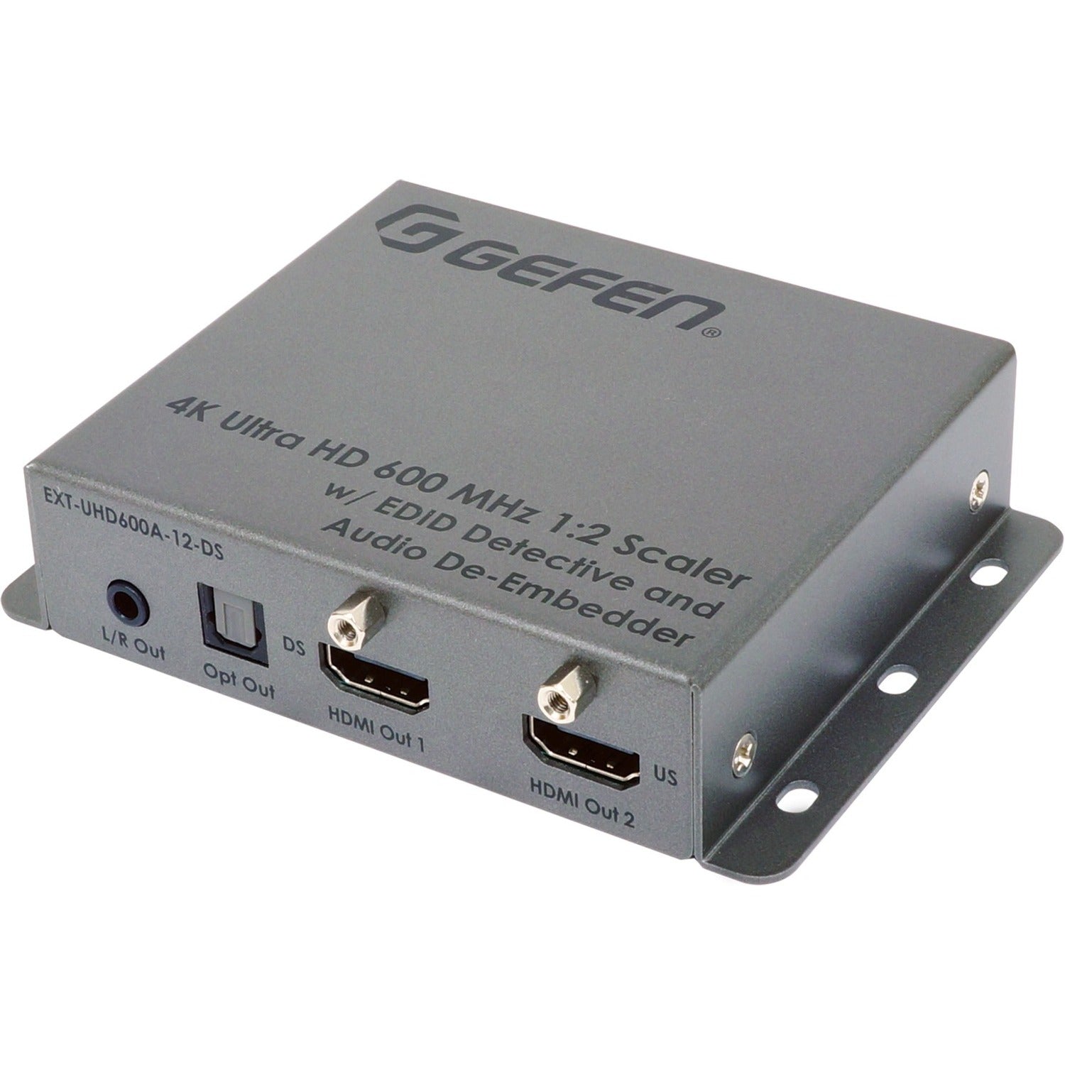 Gefen 4K Ultra HD 600 MHz 1:2 Scaler w/ EDID Detective and Audio De-Embedder - EXT-UHD600A-12-DS