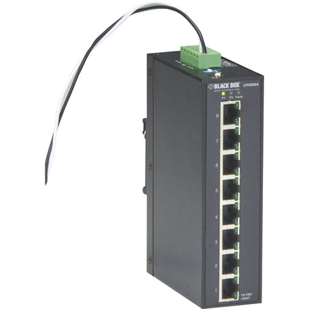 Black Box Industrial Unmanaged Gigabit PoE+ Switch - 8-Port - LPH008A-R2