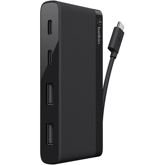 Belkin USB-C 4-Port Mini Hub (For Business / Bag & Label) - B2B153-04-BLK