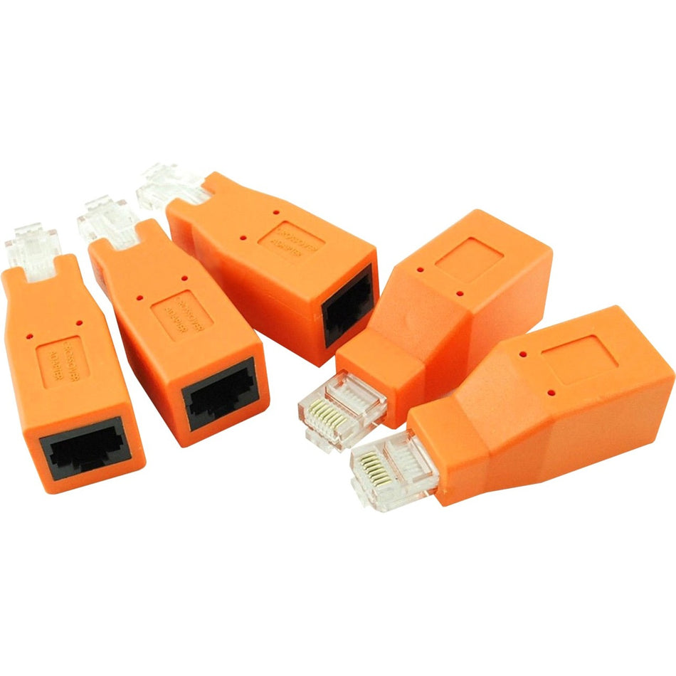 Axiom RJ-45 CAT6 Crossover Male to female Adapter (5-pack) - C6RJ45MFA5P-AX