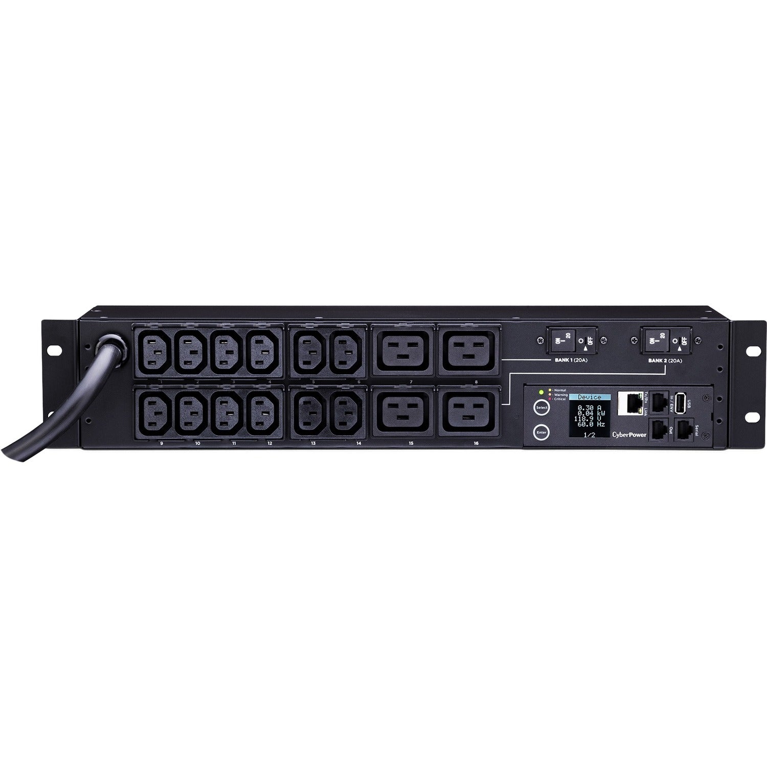 CyberPower PDU31008 Single Phase 200 - 240 VAC 30A Monitored PDU - PDU31008