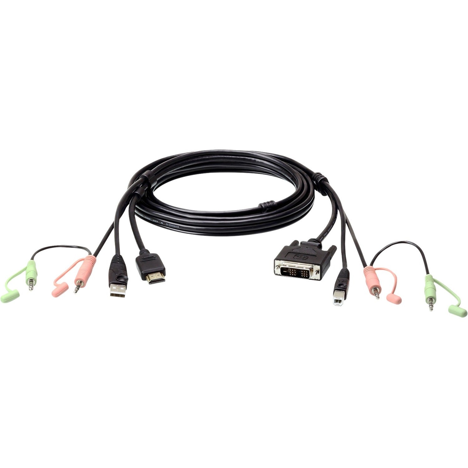ATEN 1.8M USB HDMI to DVI-D KVM Cable with Audio - 2L7D02DH