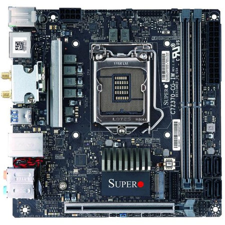 Supermicro C7Z370-CG-IW Desktop Motherboard - Intel Z370 Chipset - Socket H4 LGA-1151 - Mini ITX - MBD-C7Z370-CG-IW-O