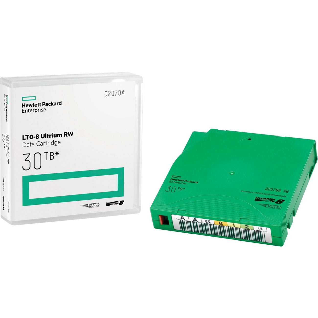 HPE LTO-8 Ultrium 30TB RW Data Cartridge - Q2078A