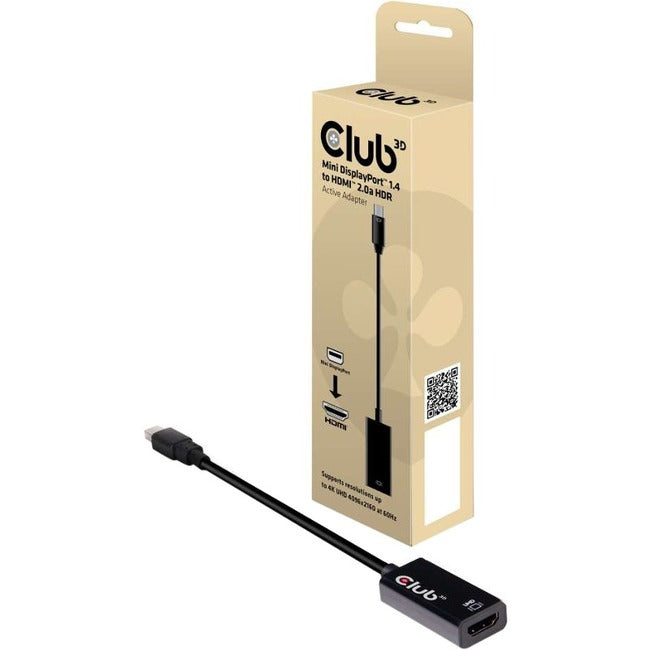 Club 3D Mini DisplayPort 1.4 to HDMI 2.0a HDR - CAC-1180