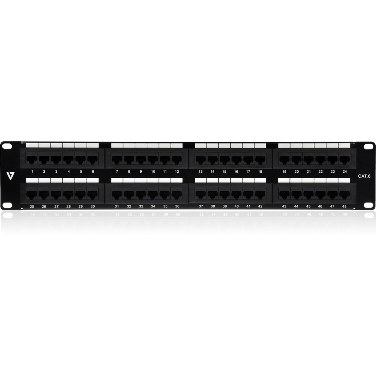 V7 48 Port Cat6 Patch Panel 2U - NPP2U48-1N