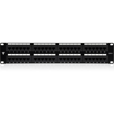 V7 48 Port Cat6 Patch Panel 2U - NPP2U48-1N