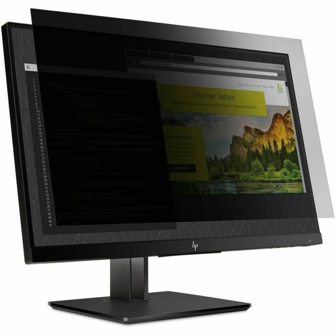 Targus 4Vu Privacy Screen for HP EliteDisplay E243 and HP Z24nf G2, Landscape Clear - AST039GLZ