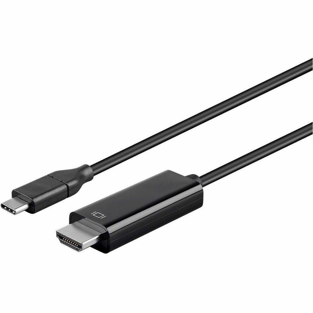 Monoprice USB-C to HDMI Cable - 10.8Gbps, 4K@30Hz, Thunderbolt 4/3 Compatible, Black, 3ft - 24440