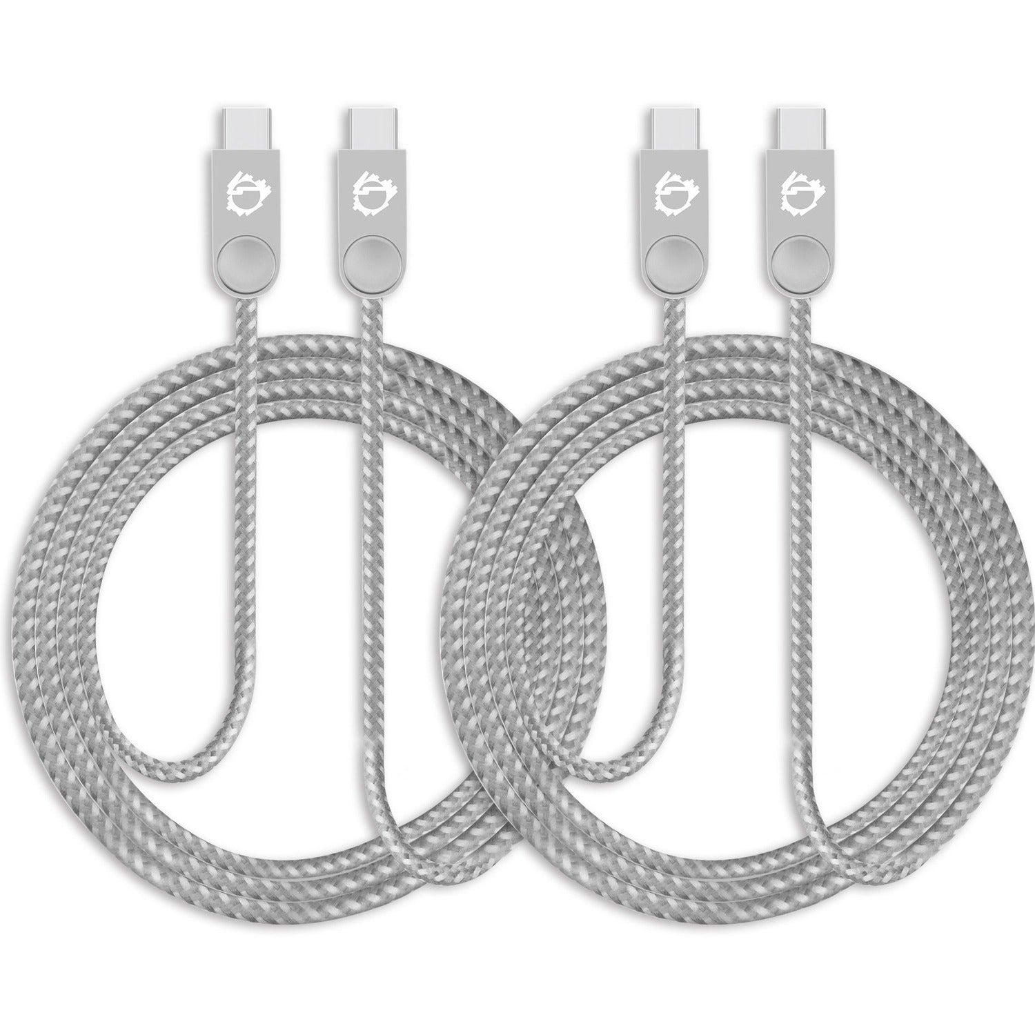SIIG Zinc Alloy USB-C to USB-C Charging & Sync Braided Cable - 3.3ft, 2-Pack - CB-US0L11-S1