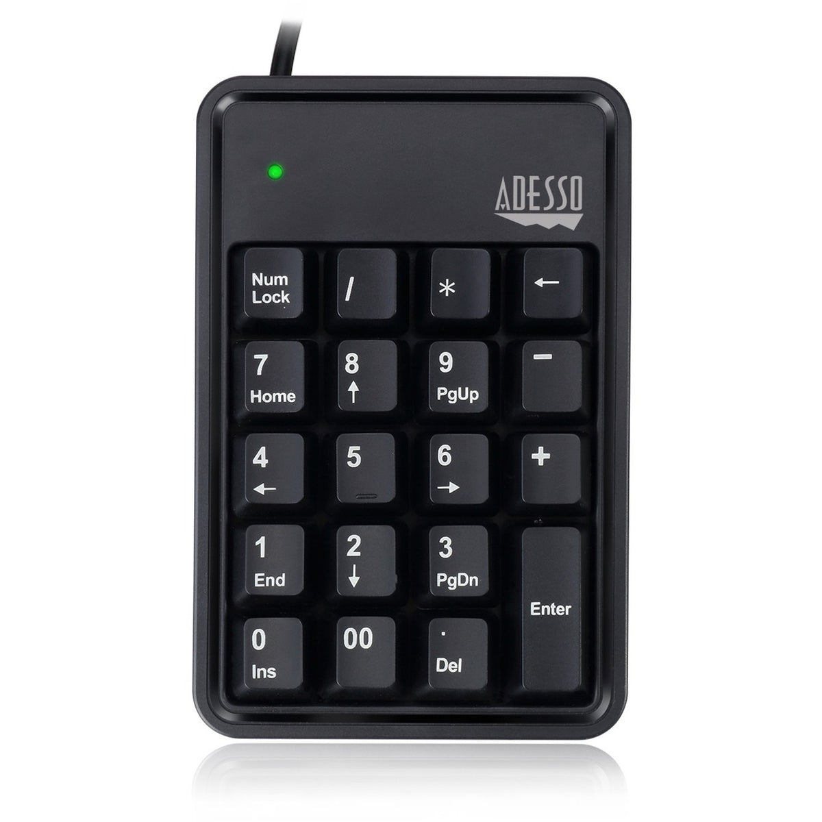 Adesso 19-Key Mechanical Keypad with 3-Port USB Hub - AKB-600HB