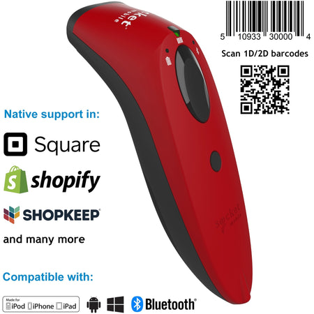 SocketScan&reg; S740, 1D/2D Imager Barcode Scanner, Red - CX3413-1832