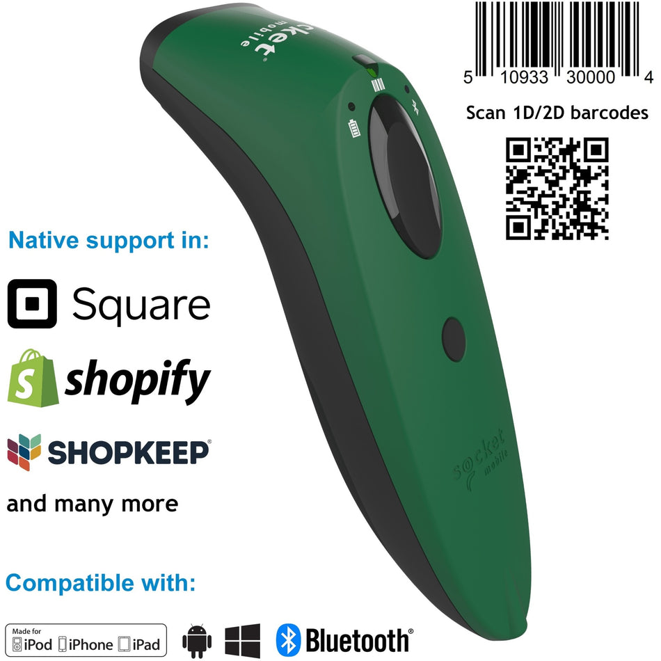 SocketScan&reg; S740, 1D/2D Imager Barcode Scanner, Green - CX3417-1836