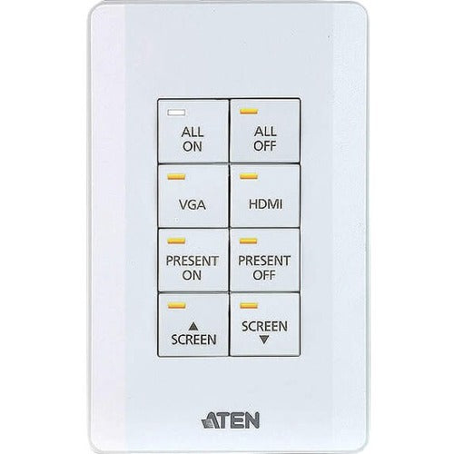 ATEN Control System - 8-button Keypad (US, 1 Gang)-TAA Compliant - VK108US