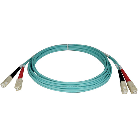 Eaton Tripp Lite Series 10Gb Duplex Multimode 50/125 OM3 LSZH Fiber Patch Cable (SC/SC) - Aqua, 15M (50 ft.) - N806-15M