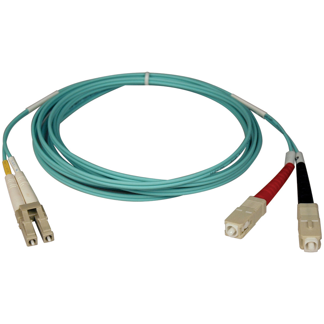 Eaton Tripp Lite Series 10Gb Duplex Multimode 50/125 OM3 LSZH Fiber Patch Cable (LC/SC) - Aqua, 10M (33 ft.) - N816-10M