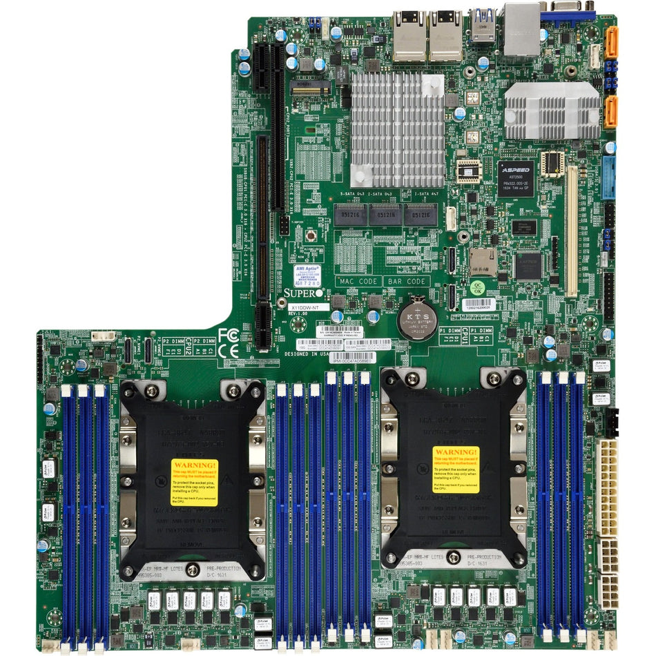 Supermicro X11DDW-NT Server Motherboard - Intel C622 Chipset - Socket P LGA-3647 - Proprietary Form Factor - MBD-X11DDW-NT-O