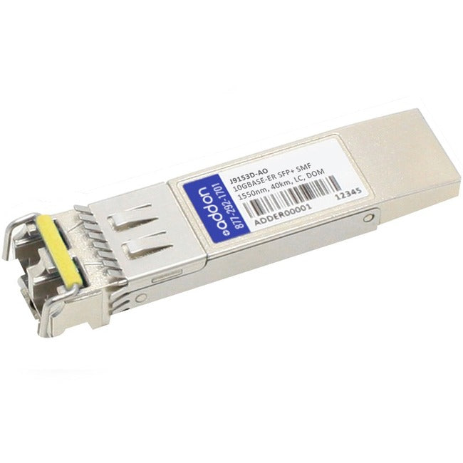 AddOn HP J9153D Compatible TAA Compliant 10GBase-ER SFP+ Transceiver (SMF, 1550nm, 40km, LC, DOM) - J9153D-AO