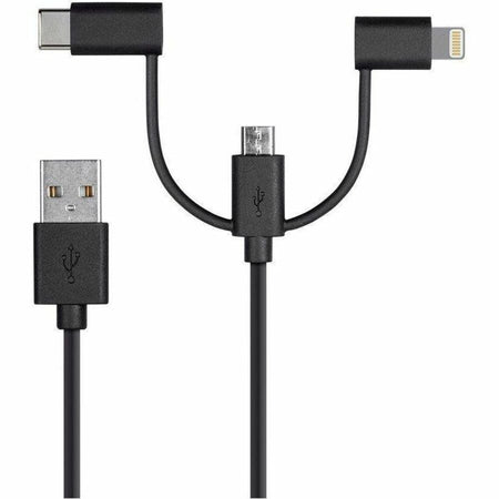 Monoprice Essential Lightning/Micro-USB/USB-C Data Transfer Cable - 18789