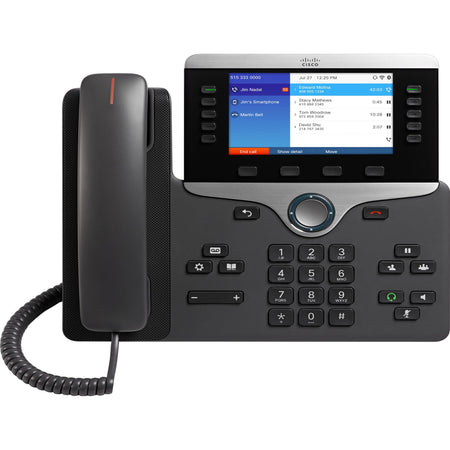 Cisco 8861 IP Phone - Refurbished - Wi-Fi, Bluetooth - Wall Mountable, Tabletop - Charcoal - CP-8861-A-K9-RF