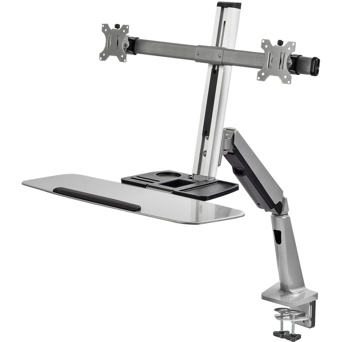 Ergonomic Standing Desk Converter With Height Adjustable Keyboard & Counterbalance Monitor Mount - CE-MT2G12-S1
