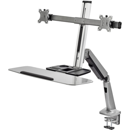 Ergonomic Standing Desk Converter With Height Adjustable Keyboard & Counterbalance Monitor Mount - CE-MT2G12-S1