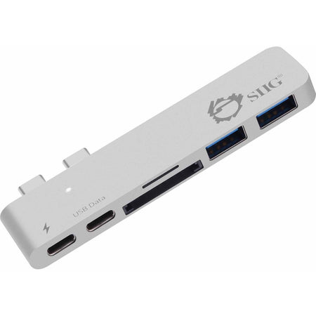 SIIG Thunderbolt 3 USB-C Hub with Card Reader & PD Adapter - Silver - JU-TB0212-S1