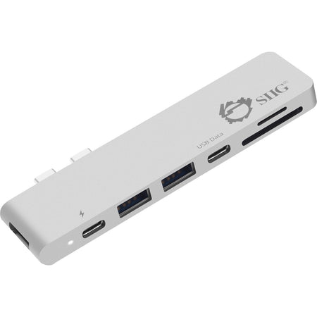 SIIG Thunderbolt 3 USB-C Hub HDMI with Card Reader & PD Adapter - Silver - JU-TB0412-S1