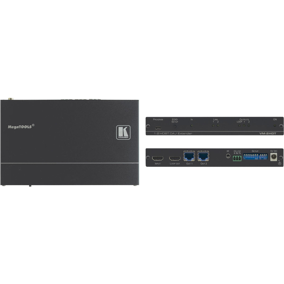 Kramer 1:2+1 4K60 4:2:0 HDMI to Long-Reach HDBaseT DA - 10-8048901190