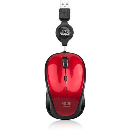 Adesso iMouse S8R - USB Illuminated Retractable Mini Mouse - IMOUSE S8R