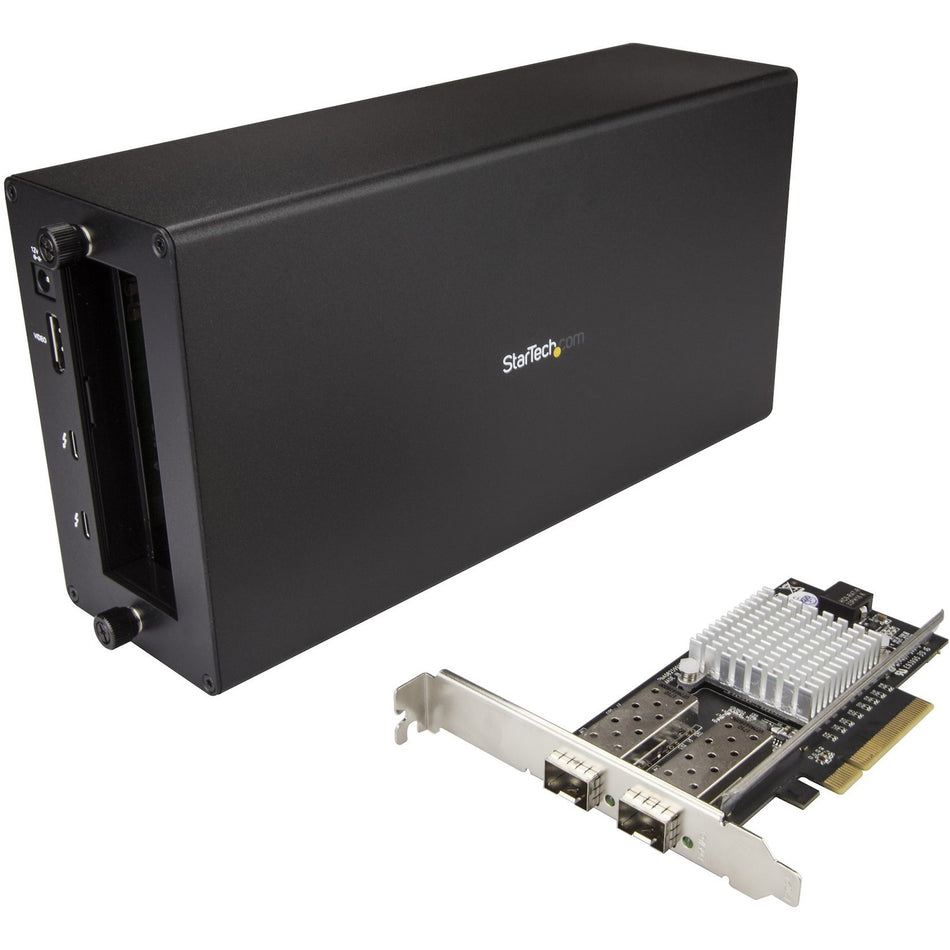 StarTech.com Thunderbolt 3 to 10GbE Fiber Network Chassis - External PCIe enclosure - 2 Open SFP+ Ports - BNDTB210GSFP