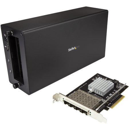 StarTech.com Thunderbolt 3 to 10GbE Fiber Network Chassis - External enclosure - 4 Open SFP+ Ports - BNDTB410GSFP