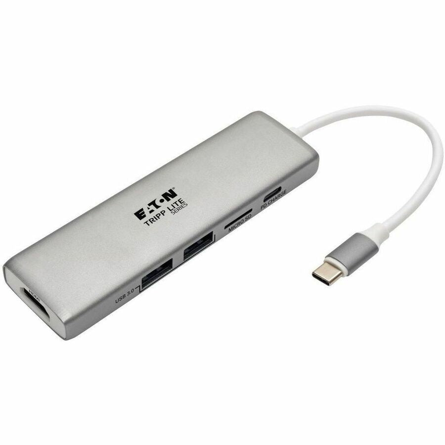 Eaton Tripp Lite Series USB-C Dock - 4K HDMI, USB 3.x (5Gbps), USB-A Hub Ports, Memory Card, 60W PD Charging - U442-DOCK10-S