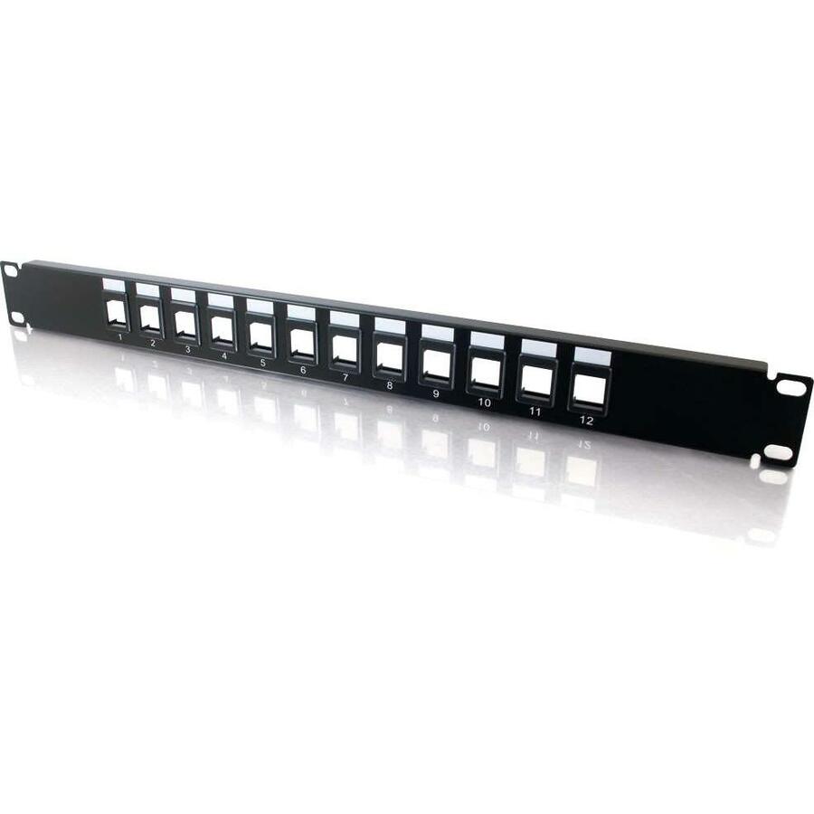 C2G 12-Port Blank Keystone/Multimedia Patch Panel - 03857