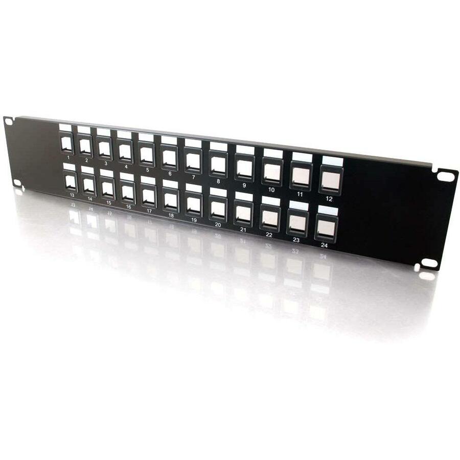 C2G 24-Port Blank Keystone/Multimedia Patch Panel - 03859