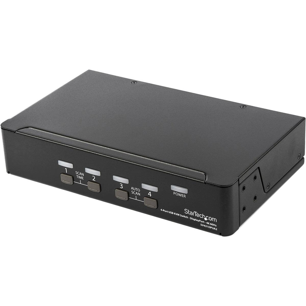 StarTech.com 4 Port DisplayPort KVM Switch - 4K 60Hz - Single Display - UHD DP 1.2 USB KVM Switch with USB 2.0 Hub & Audio - TAA Compliant - SV431DPUA2