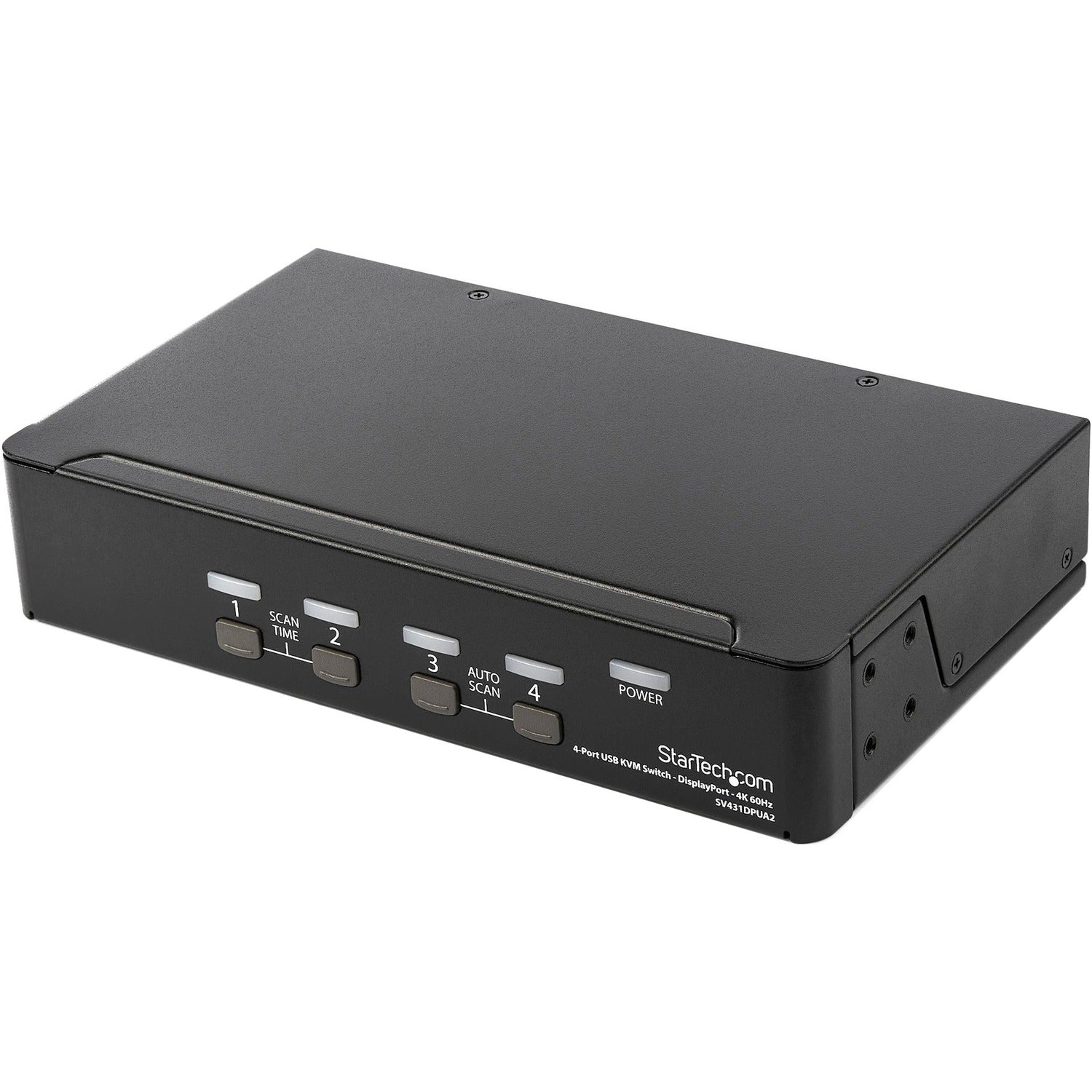 StarTech.com 4 Port DisplayPort KVM Switch - 4K 60Hz - Single Display - UHD DP 1.2 USB KVM Switch with USB 2.0 Hub & Audio - TAA Compliant - SV431DPUA2