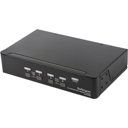 StarTech.com 4 Port DisplayPort KVM Switch - 4K 60Hz - Single Display - UHD DP 1.2 USB KVM Switch with USB 2.0 Hub & Audio - TAA Compliant - SV431DPUA2