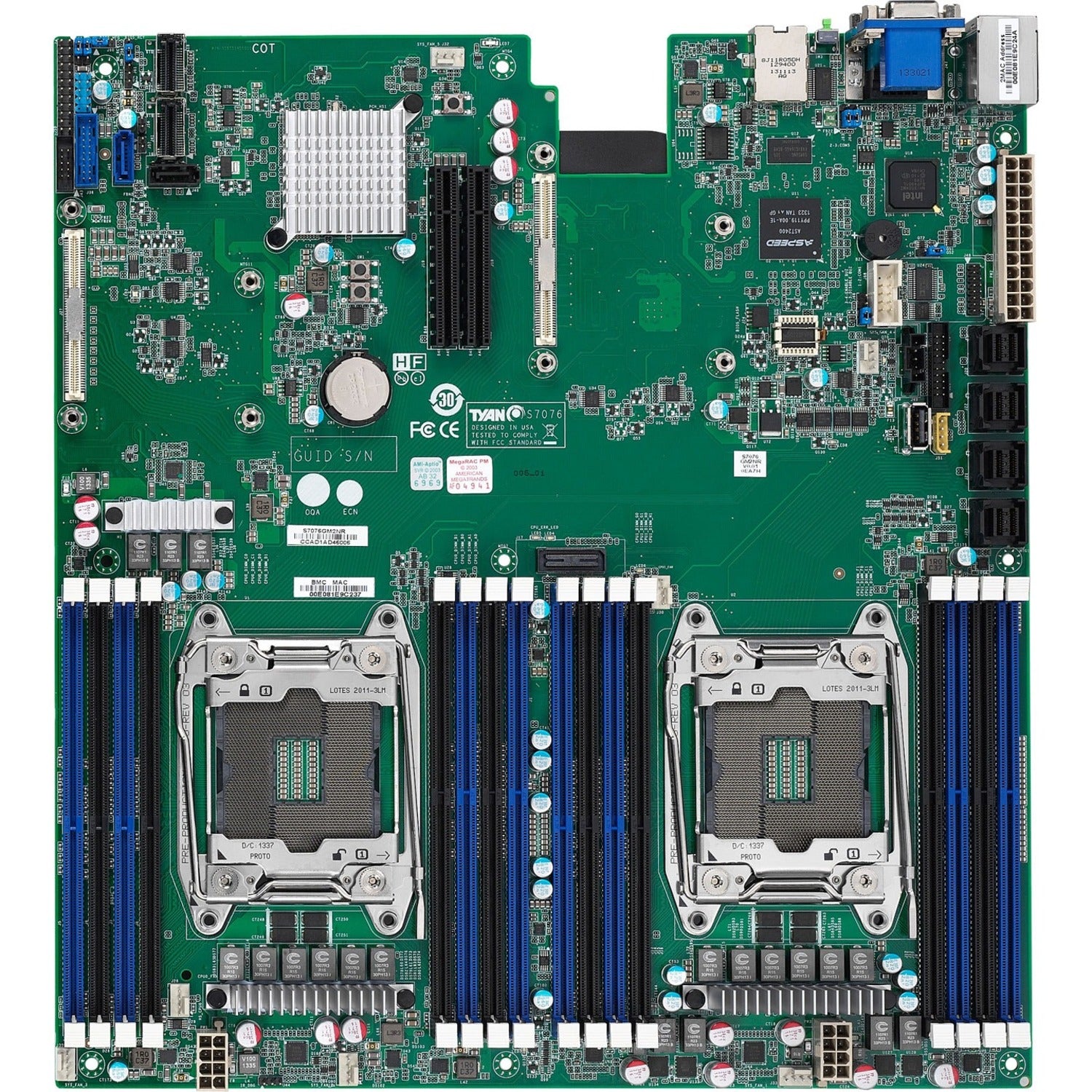 Tyan S7076 Server Motherboard - Intel C612 Chipset - Socket R LGA-2011 - Extended ATX - S7076GM2NRE